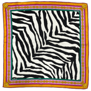 Safaera - Zebra Print Silk Scarf - Diosa LeónScarf Diosa León