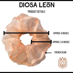 Peach Oversized Cloud Scrunchie - Diosa LeónScrunchie Diosa León