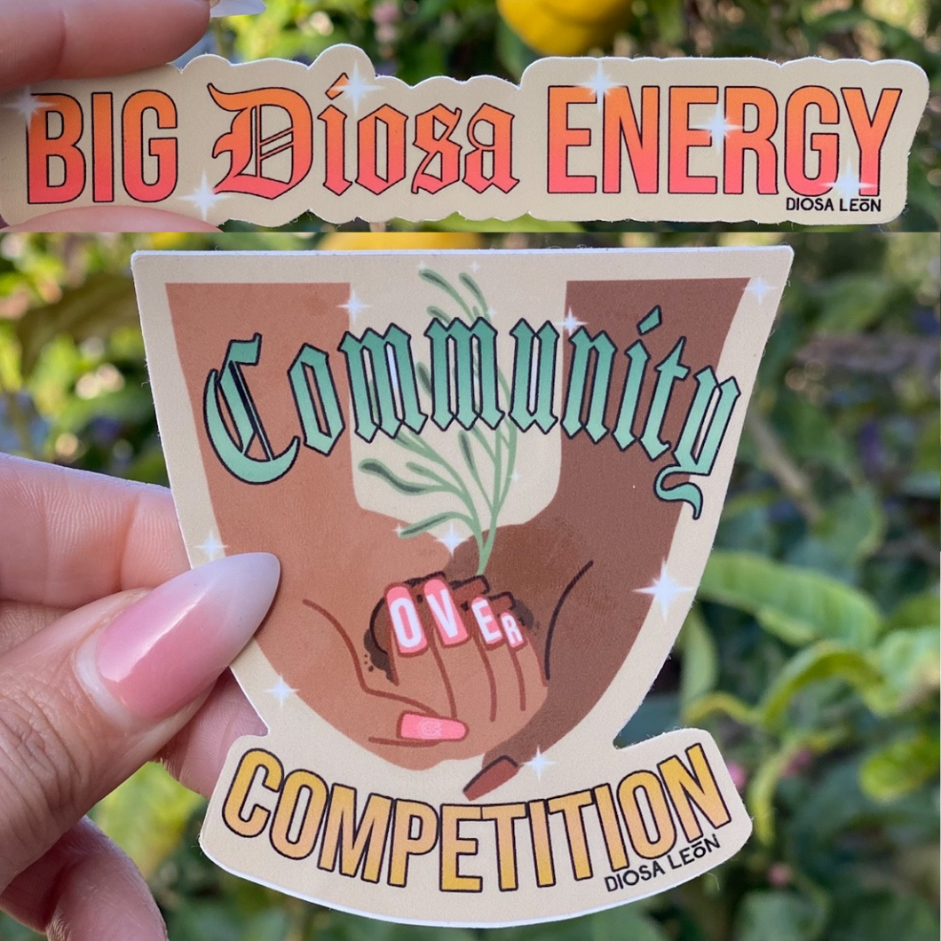 Community Over Competition Sticker Pack - Diosa LeónStickers Diosa León