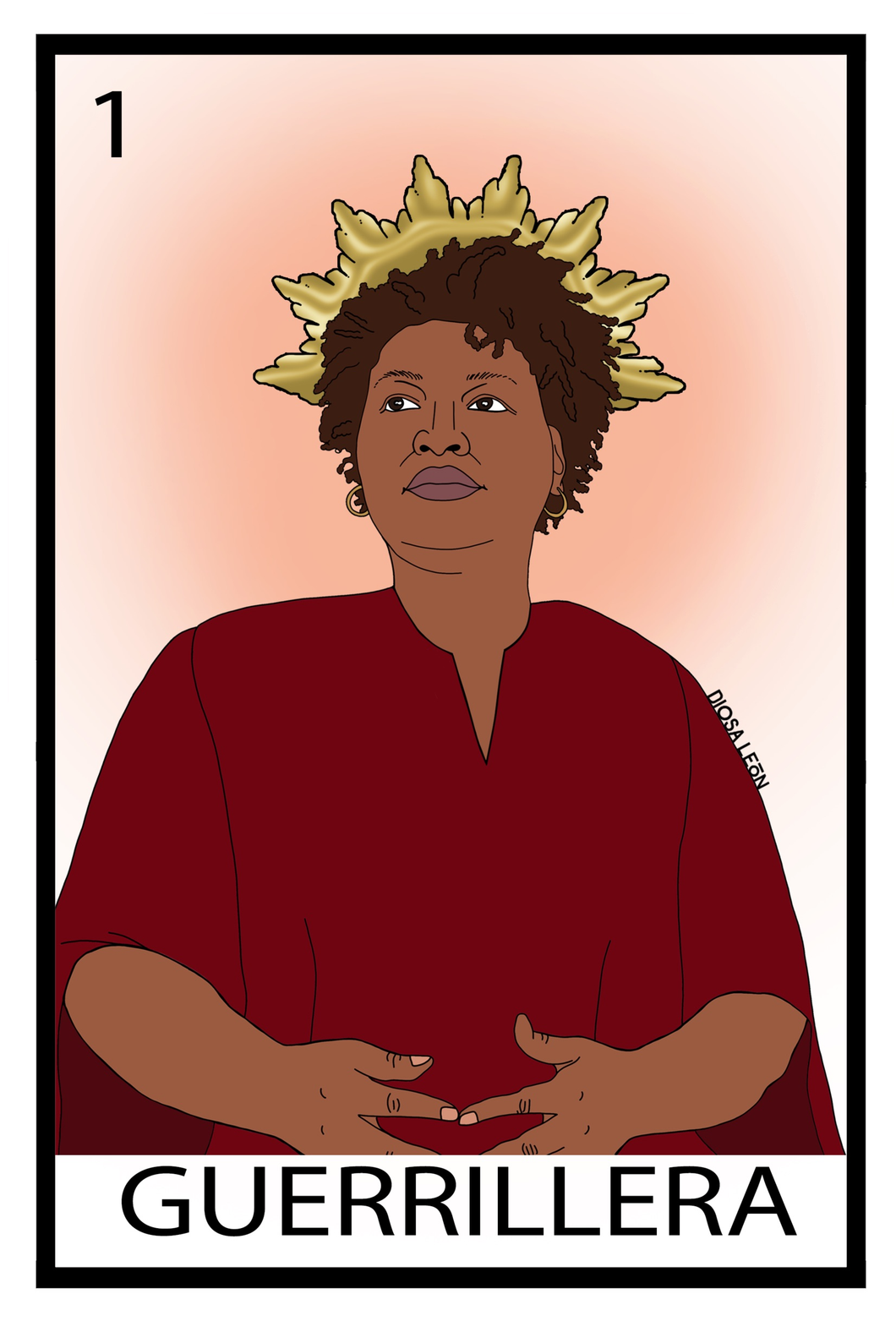 Loteria Card Print - Guerrillera - Diosa LeónLoteria Card Diosa León