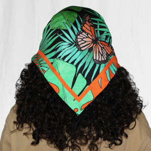 Michoacán - Monarch Butterfly Silk Scarf - Diosa LeónScarf Diosa León