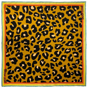 Palm Springs - Leopard Print Silk Scarf - Diosa LeónScarf Diosa León
