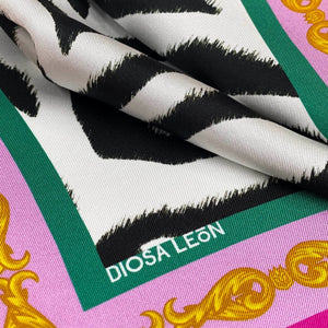 Safaera - Zebra Print Silk Scarf - Diosa LeónScarf Diosa León