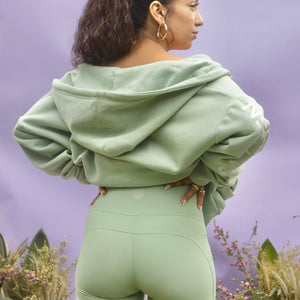 Sage Oversized Zip-Up Hoodie - Diosa LeónApparel Diosa León