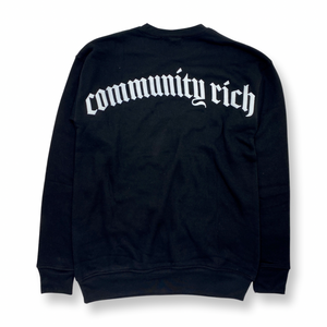 Community Rich Unisex Crewneck Sweater - Black - Diosa Leónapparel Diosa León